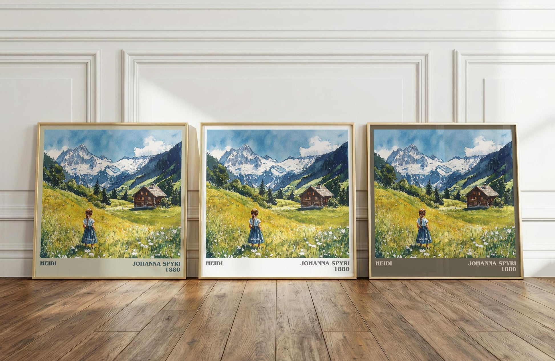 Heidi literary print framed by window – literary home decor