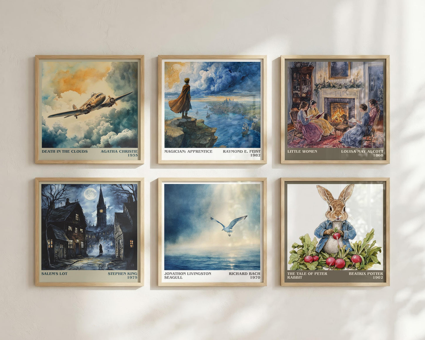 Jonathan Livingston Seagull literary book poster framed on wall – literary fiction wall art