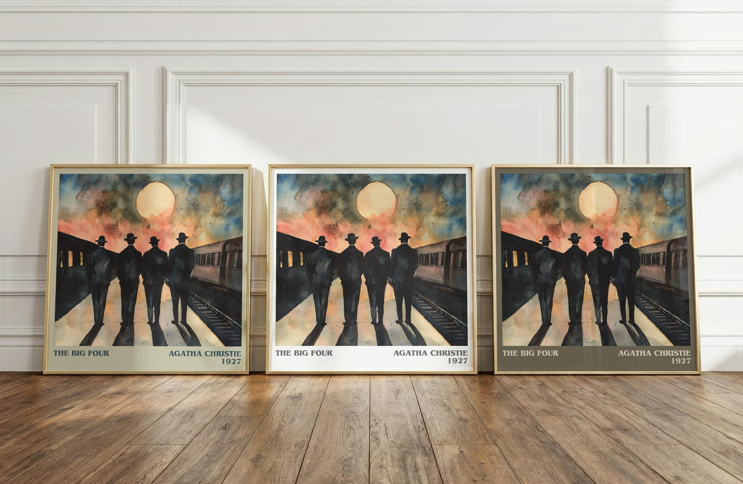 The Big Four literary print framed by window – literary home decor
