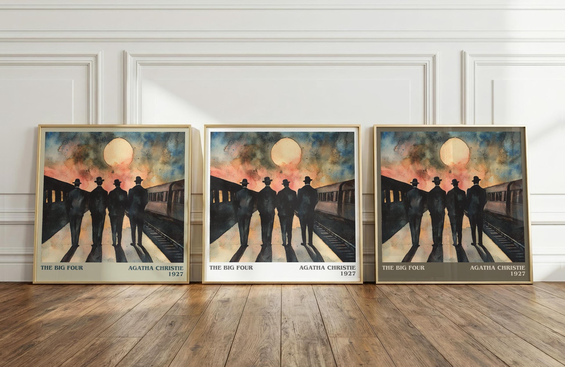 The Big Four literary print framed by window – literary home decor