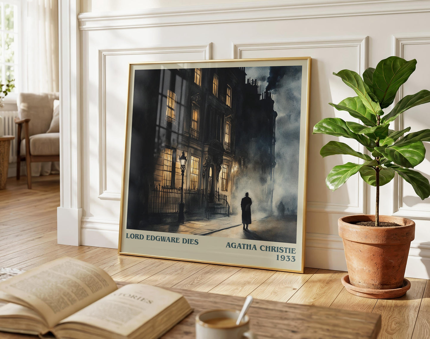 Lord Edgware Dies literary poster paired in gallery wall – literary art prints