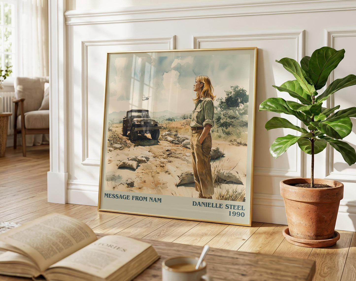 Message From Nam by Danielle Steel | Book Poster | Literary Art Gift For Book Lover | Novel Inspired Wall Art | Free Delivery
