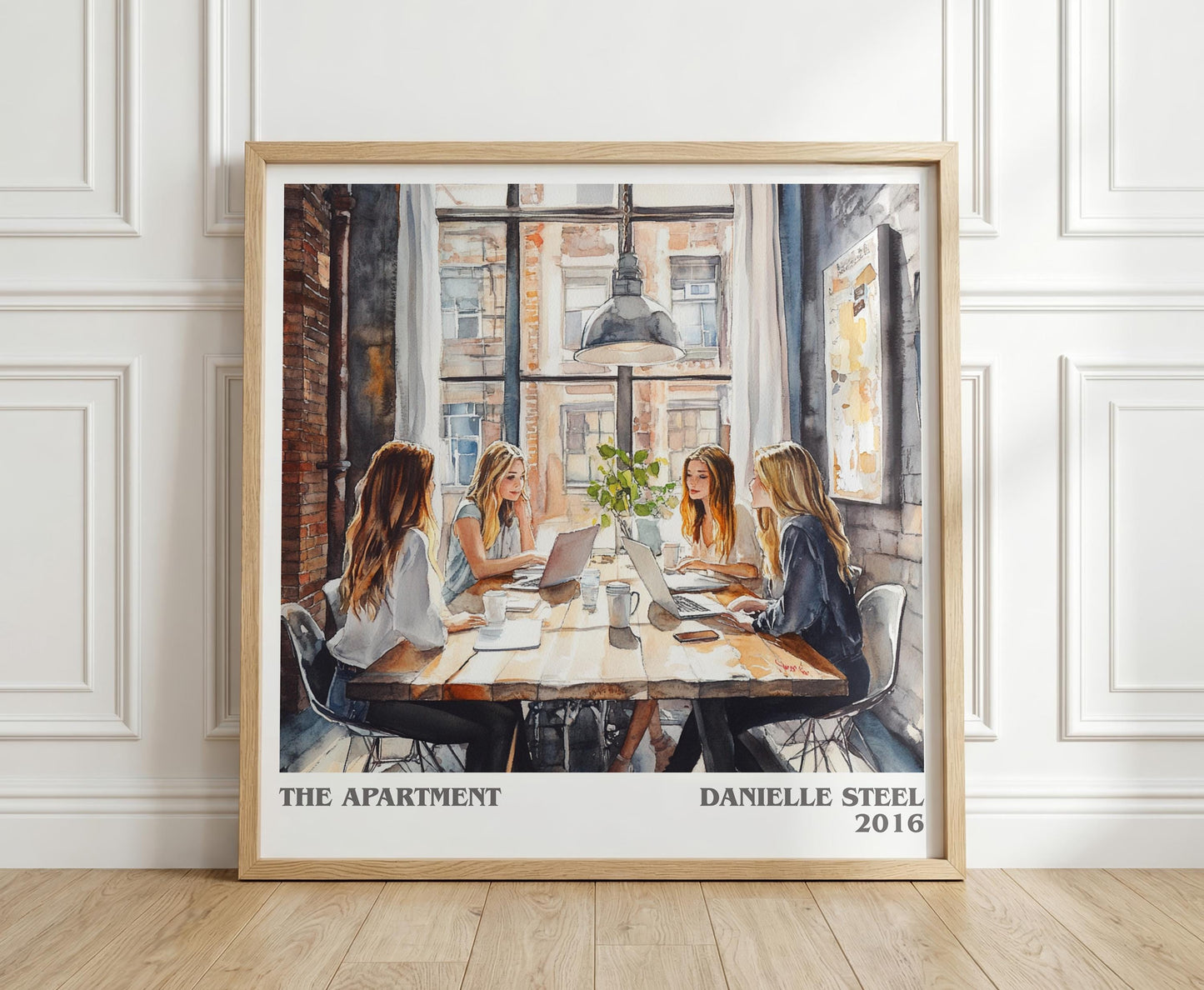 The Apartment literary print in frame leaning in hallway – romance wall art