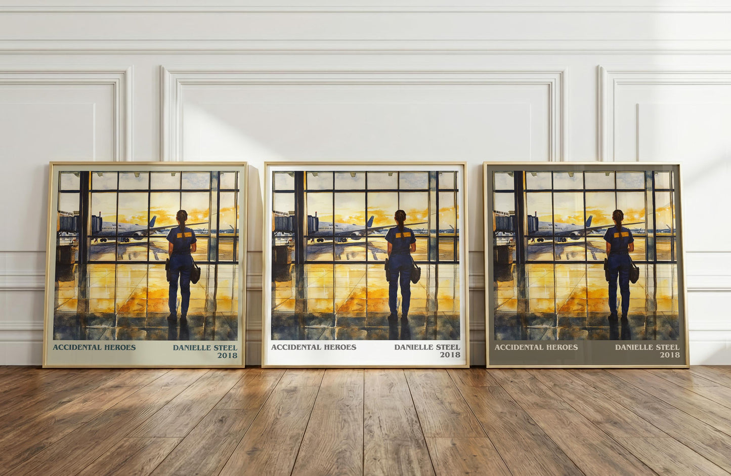 Accidental Heroes literary print framed by window – literary home decor
