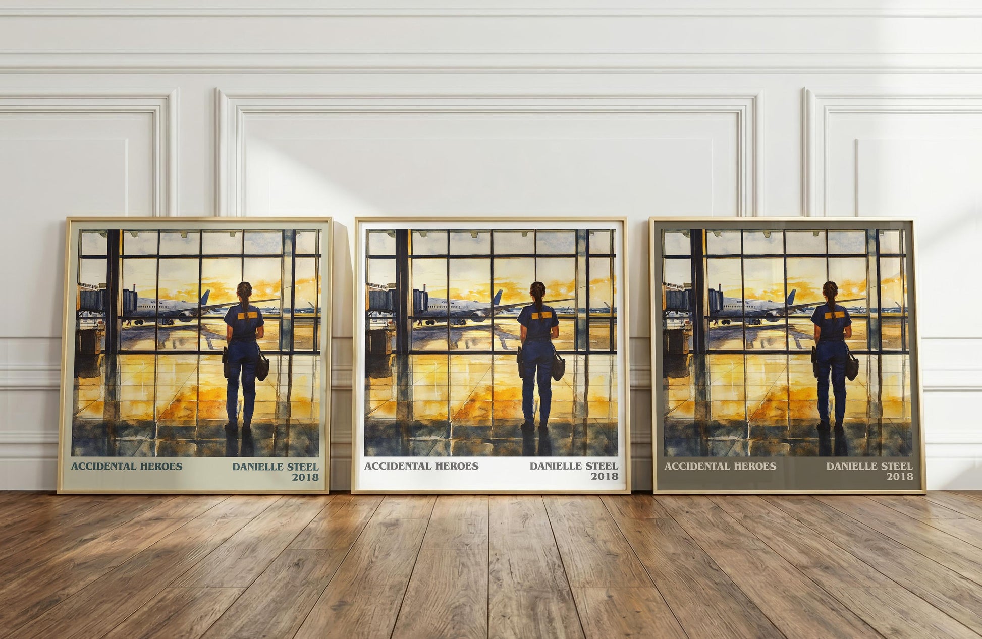 Accidental Heroes literary print framed by window – literary home decor