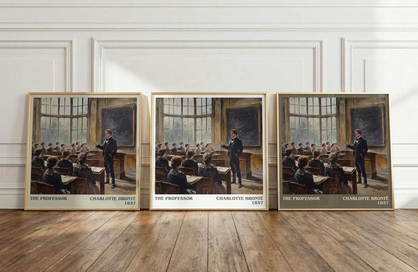 The Professor literary print framed by window – literary home decor