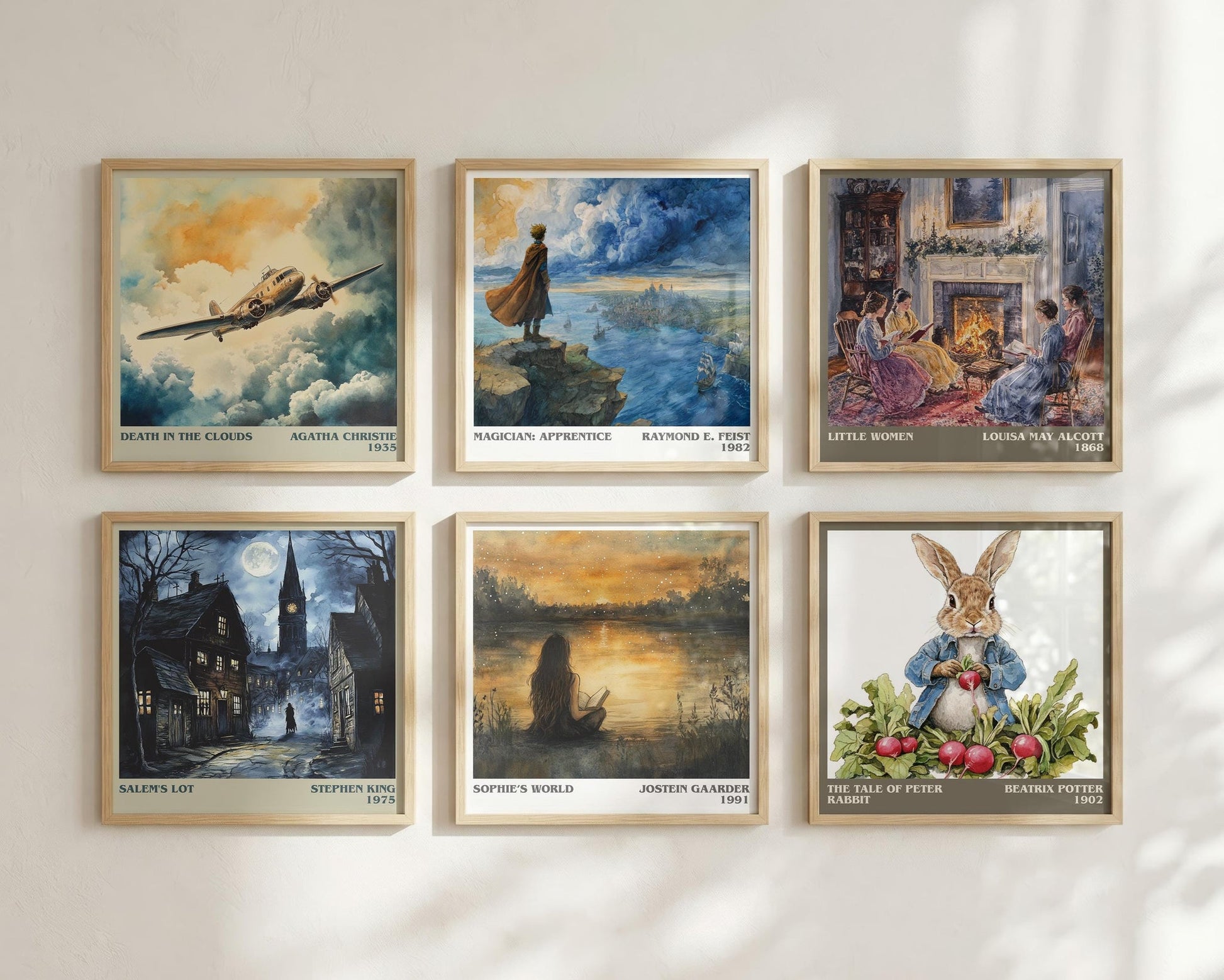 Sophie's World literary book poster framed on wall – literary fiction wall art