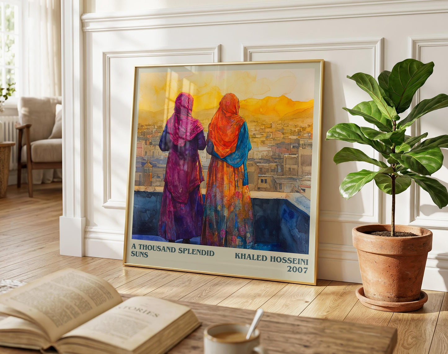 A Thousand Splendid Suns literary poster paired in gallery wall – literary art prints