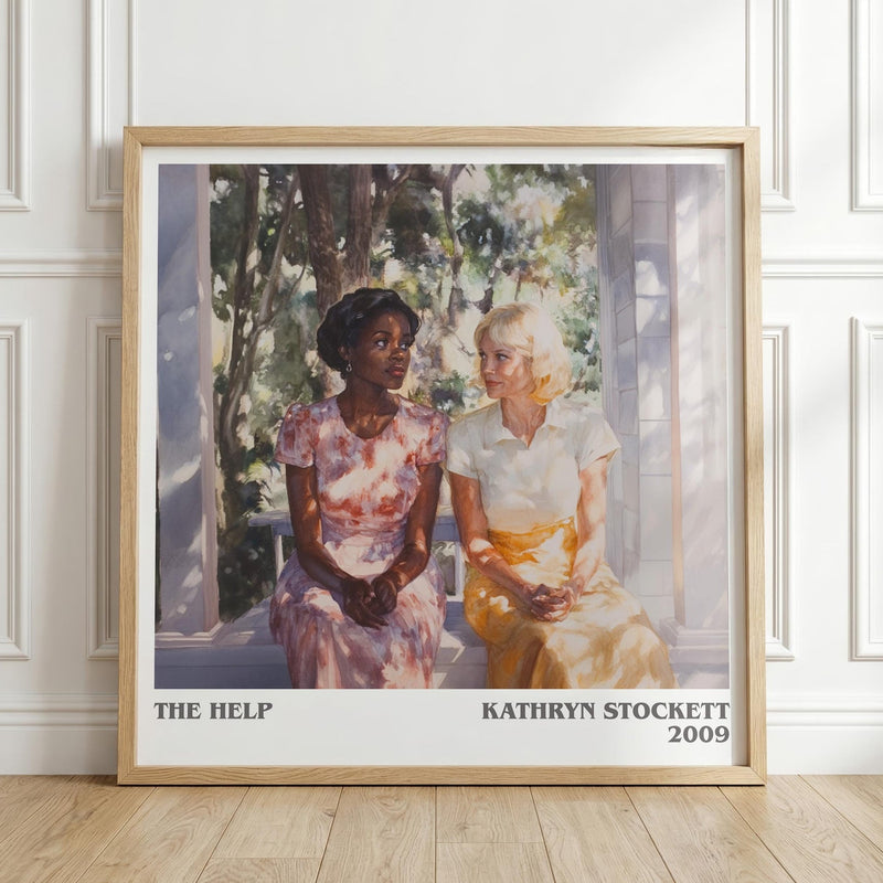 The Help literary print in frame leaning in hallway – historical fiction wall art