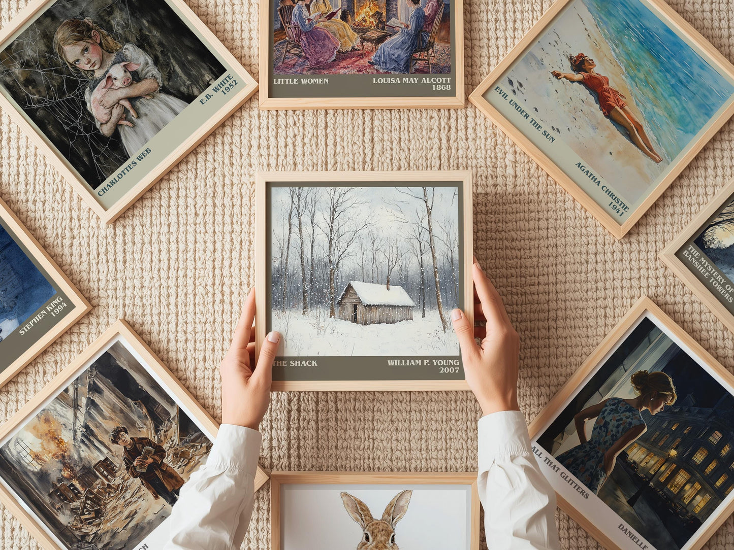 The Shack literary print on bookshelf – William P. Young fan gift