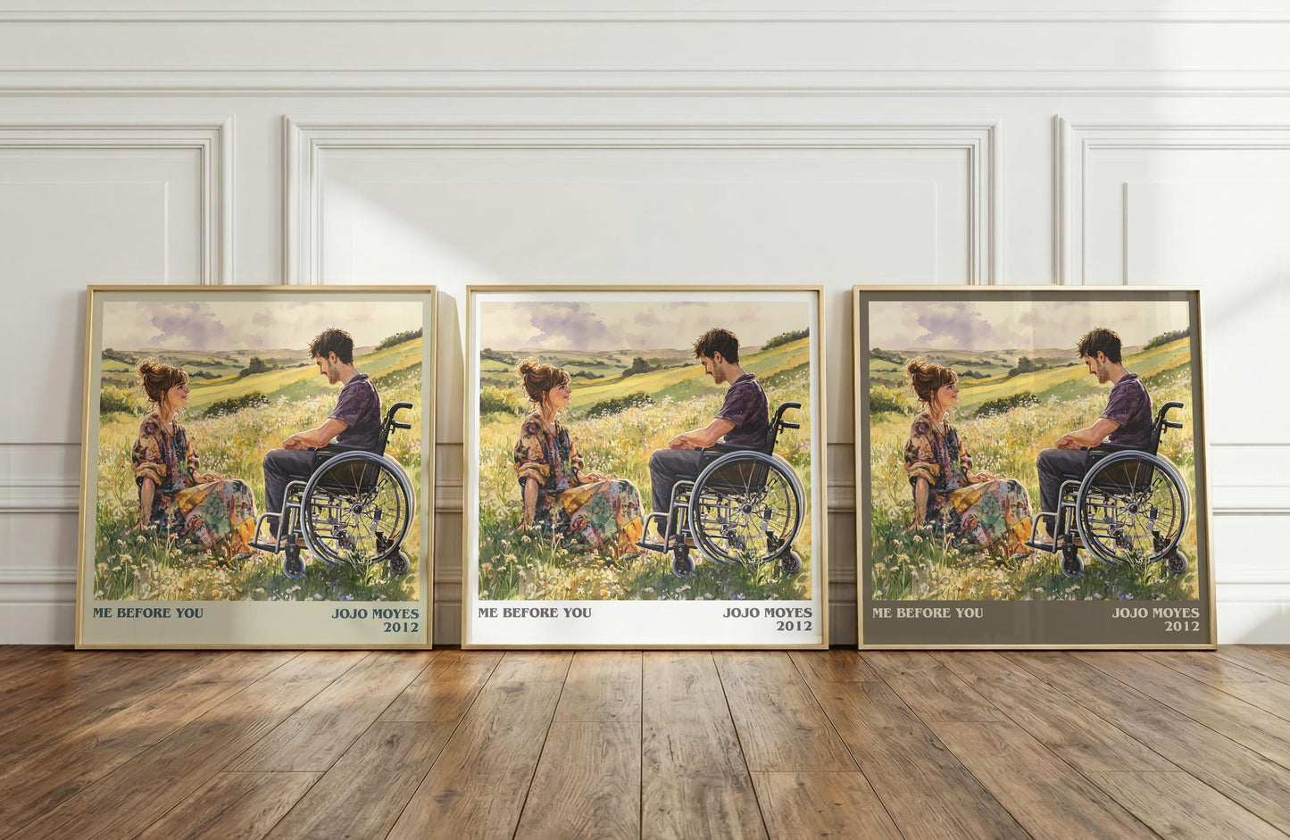 Me Before You literary print framed by window – literary home decor