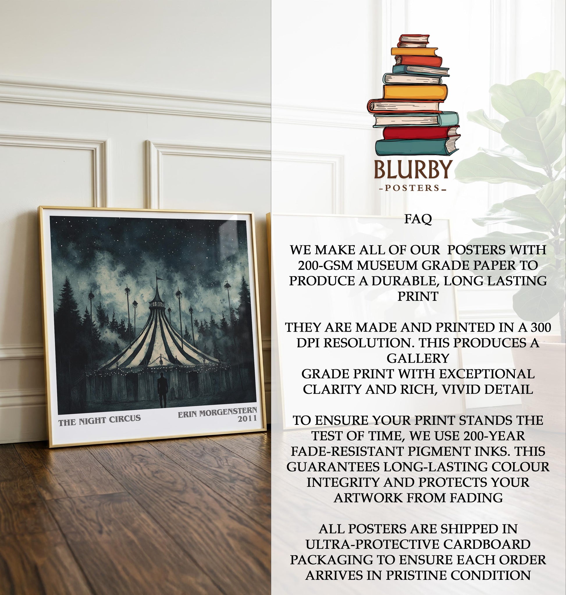 The Night Circus by Erin Morgenstern | Book Poster | Literary Art Gift For Book Lover | Novel Inspired Wall Art | Free Delivery