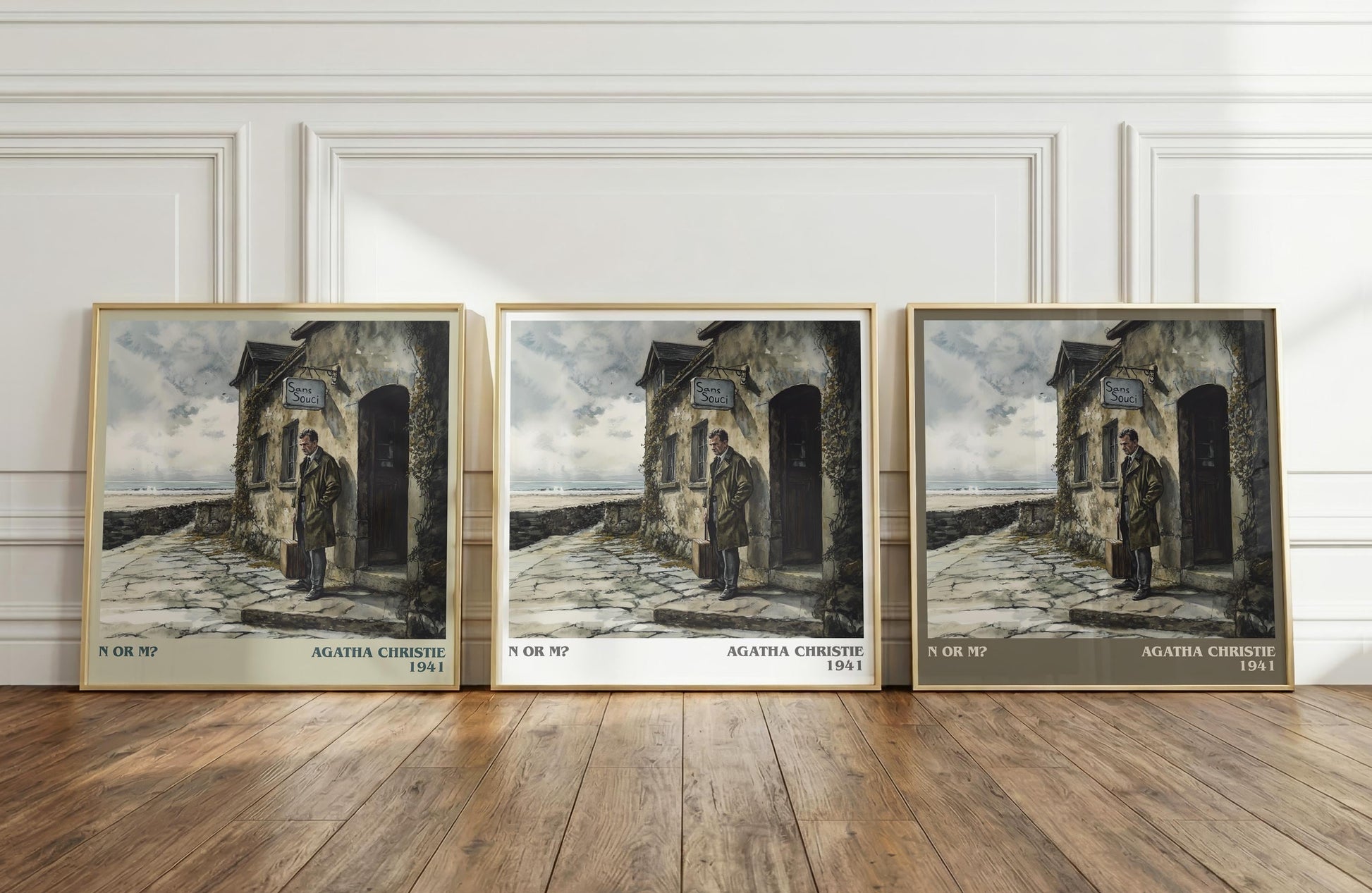 N Or M? literary print framed by window – literary home decor