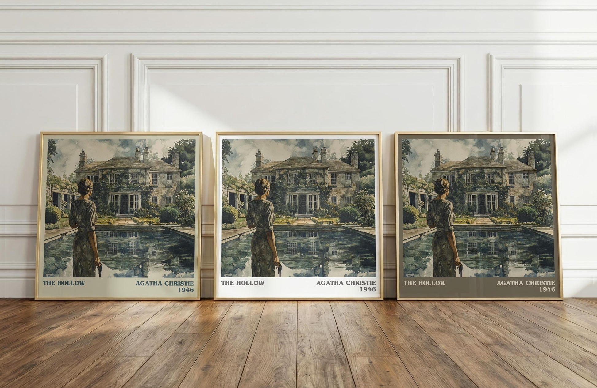 The Hollow literary print framed by window – literary home decor