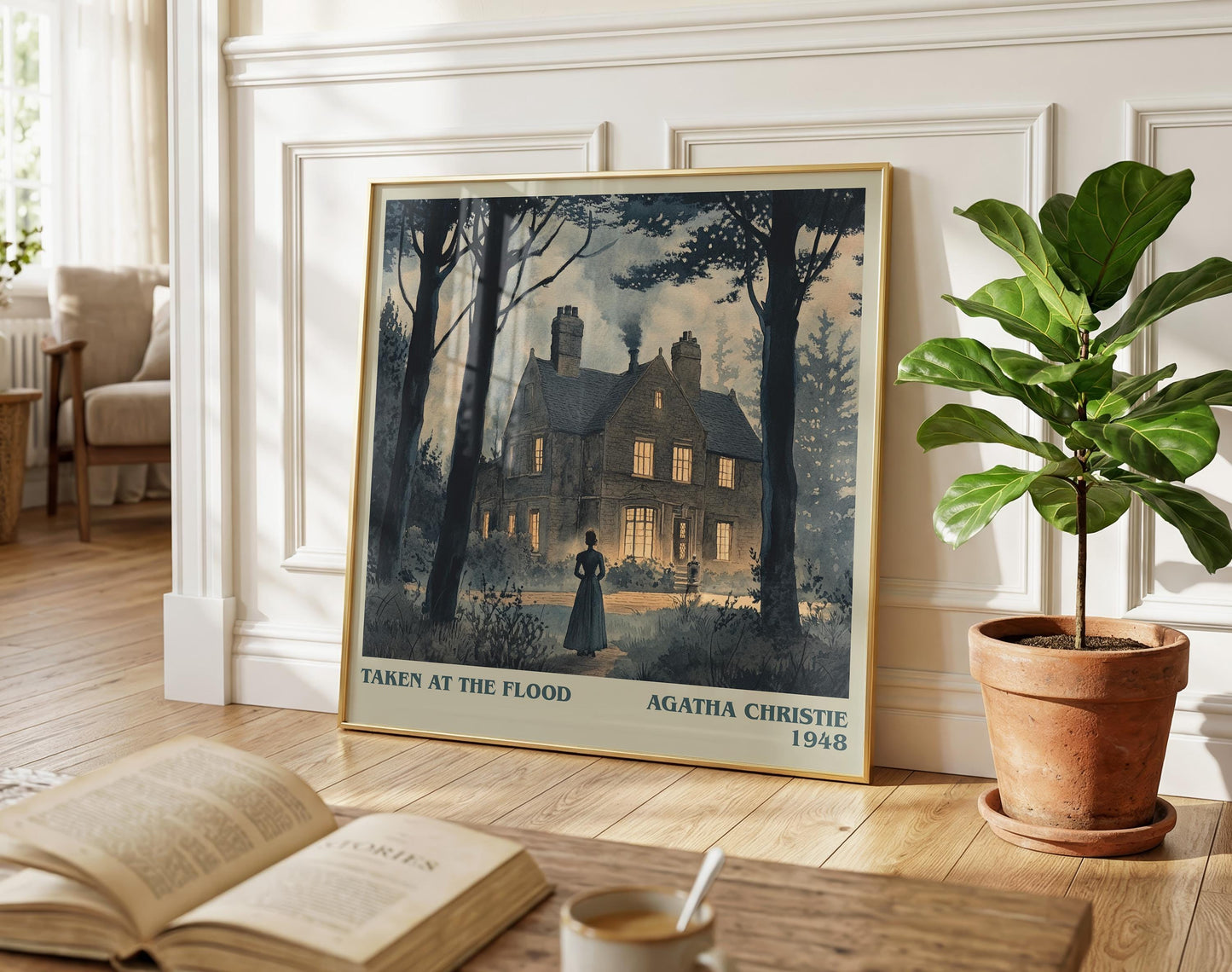 Taken at the Flood literary poster paired in gallery wall – literary art prints