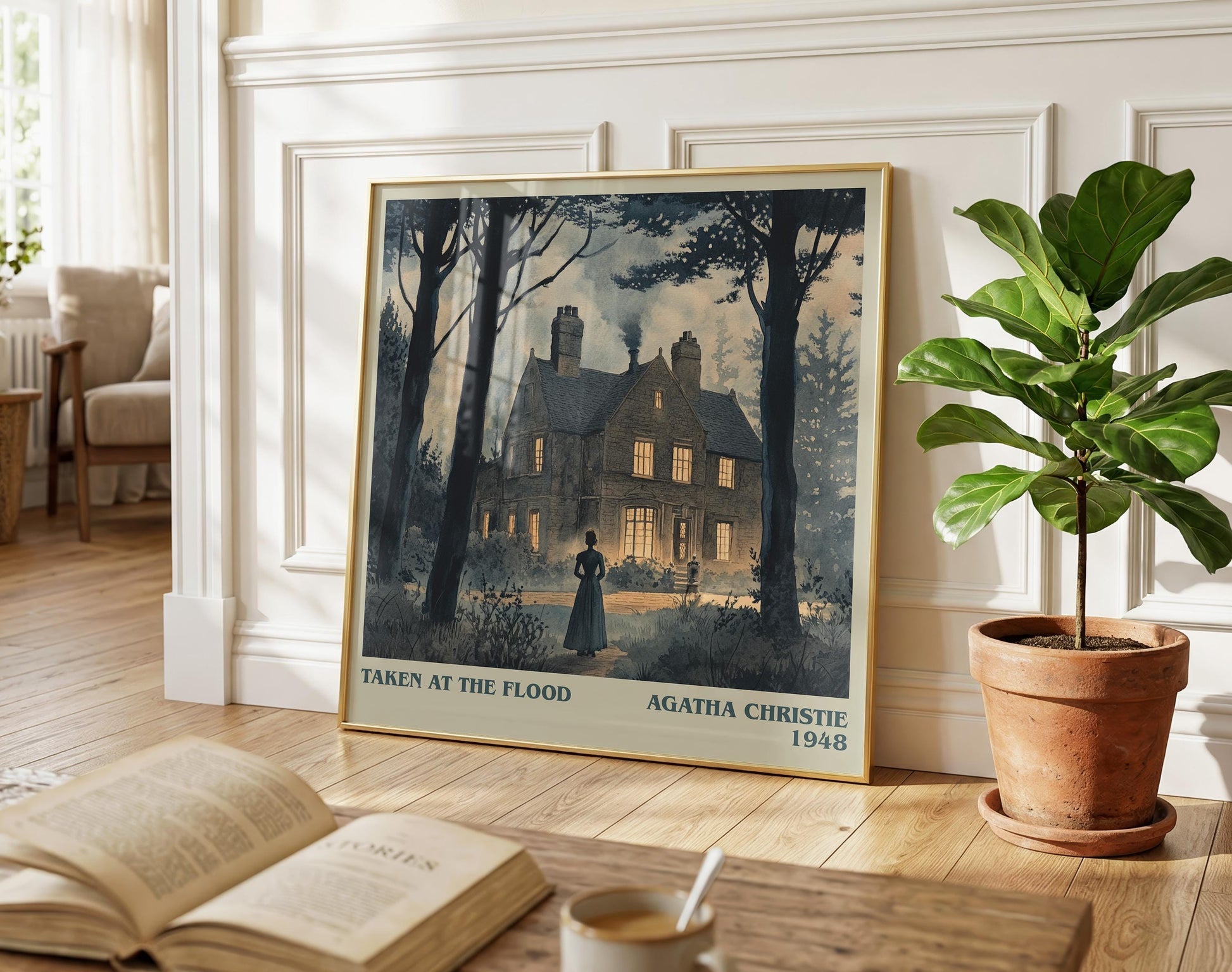 Taken at the Flood literary poster paired in gallery wall – literary art prints