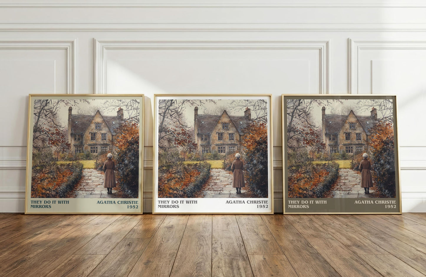 They Do It with Mirrors literary print framed by window – literary home decor
