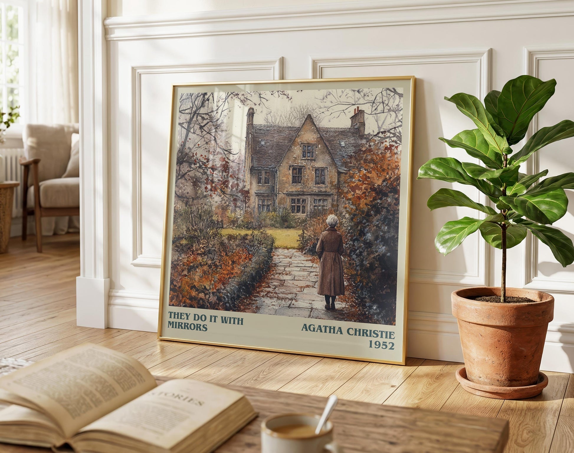 They Do It with Mirrors literary poster paired in gallery wall – literary art prints