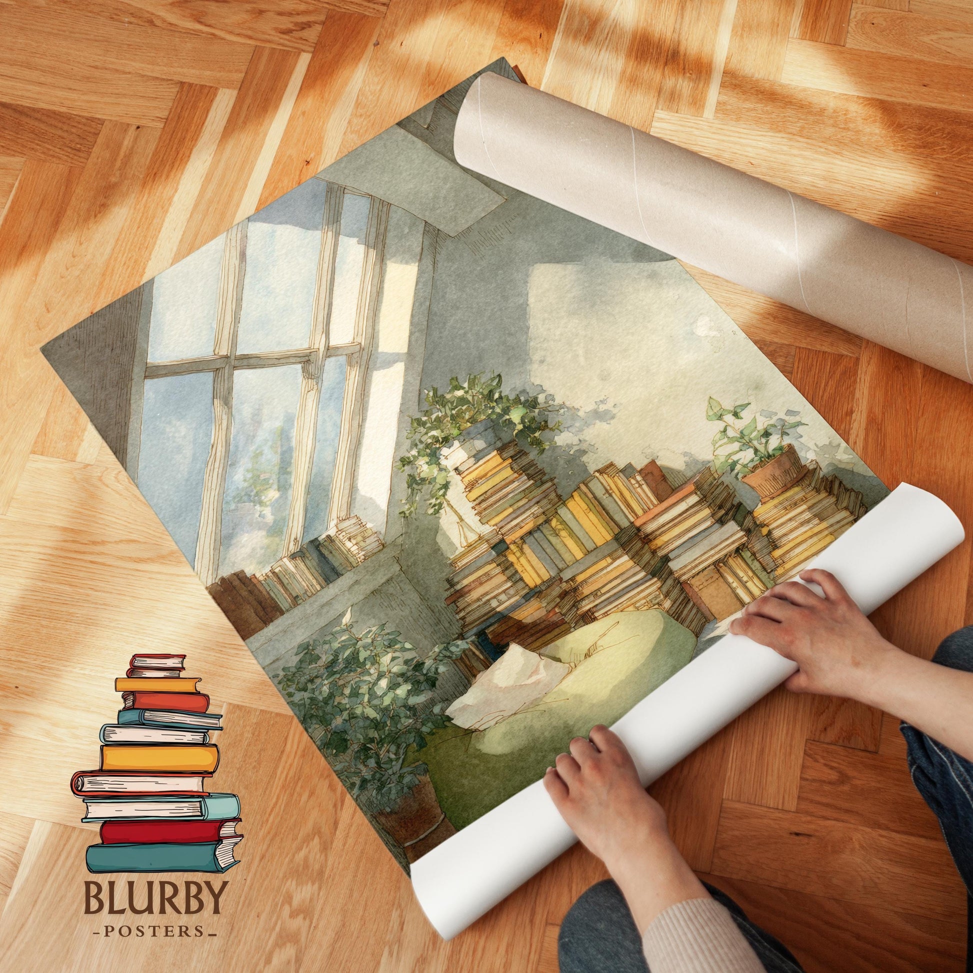Attic Sunroom Library Print | Cozy Wall Decor | Book Lover Gift | Book Nook Poster | Book Art | Aesthetic Room Art | Reader Home Decor - Book Poster Art Print Decor Bookish