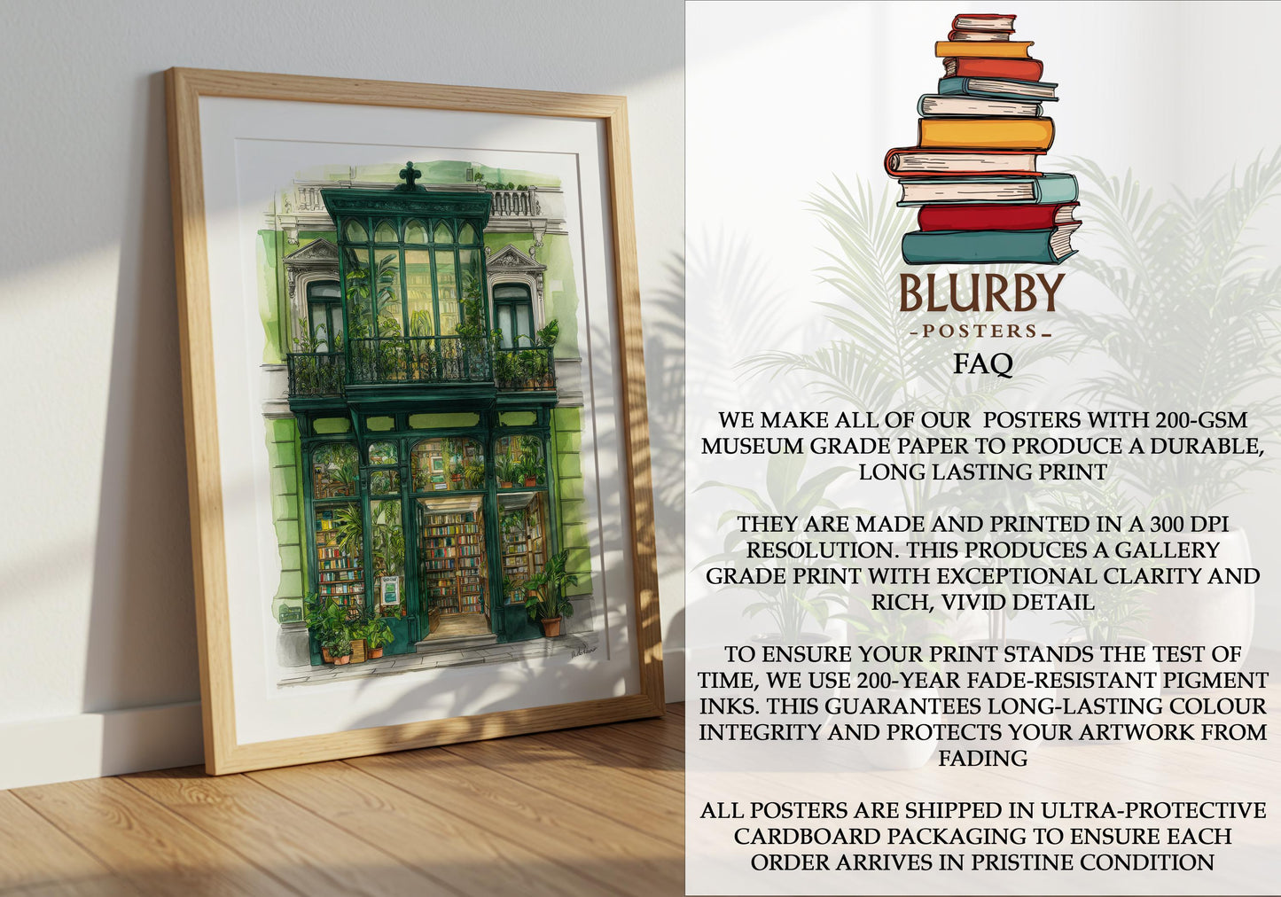 Emerald Green Conservatory Bookshop Print | Cozy Wall Decor | Book Lover Gift | Book Nook Poster | Book Art | Aesthetic Room | Reader Art - Book Poster Art Print Decor Bookish