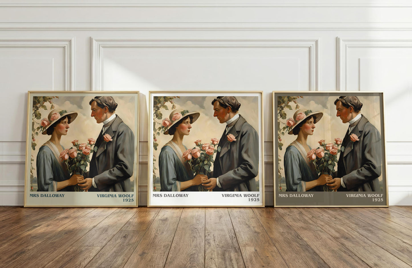 Mrs Dalloway literary print framed by window – literary home decor