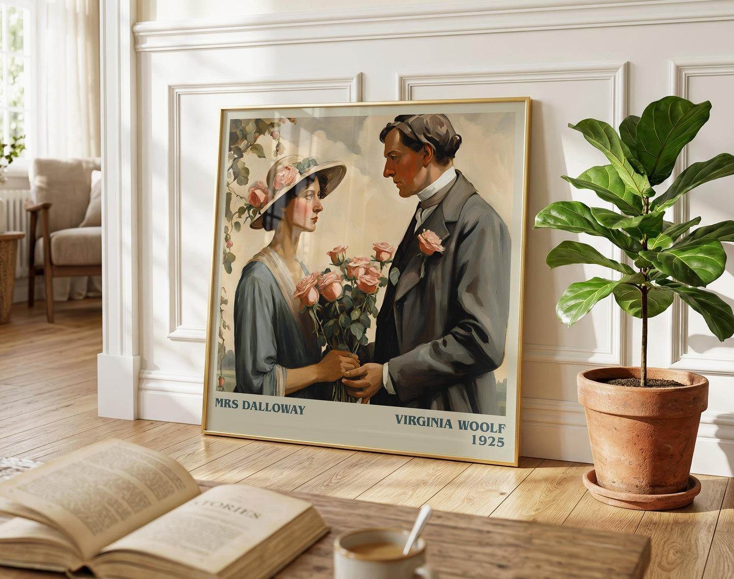 Mrs Dalloway literary poster paired in gallery wall – literary art prints