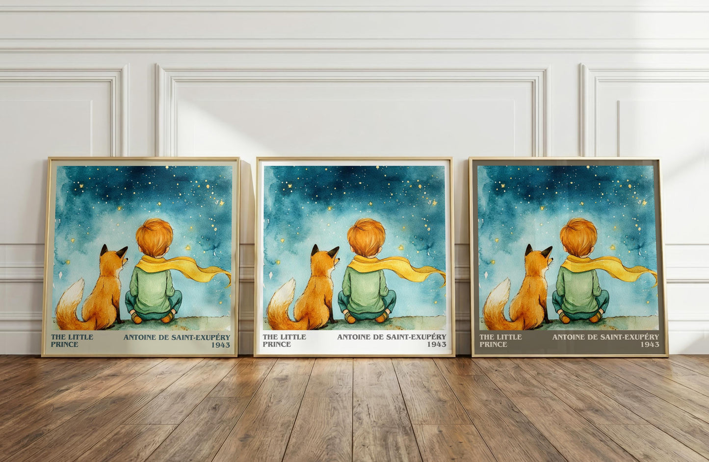 The Little Prince literary print framed by window – literary home decor