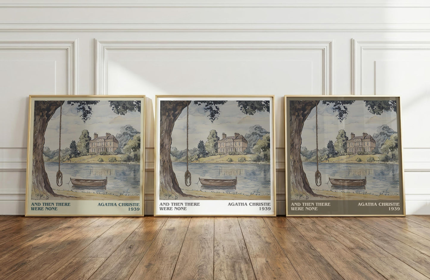 And Then There Were None literary print framed by window – literary home decor