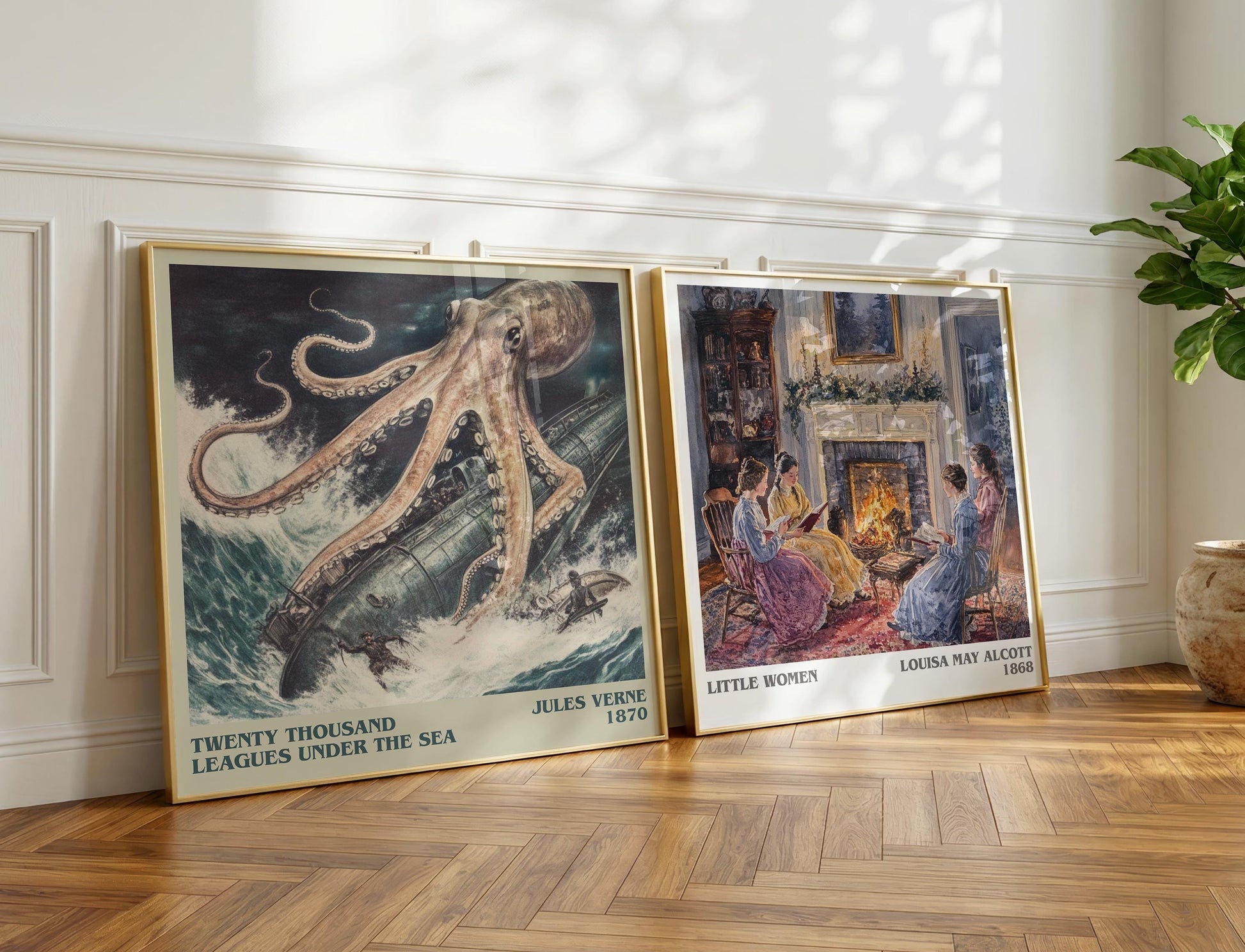Twenty Thousand Leagues Under the Sea book poster packaging – museum-quality print rolled in protective tube