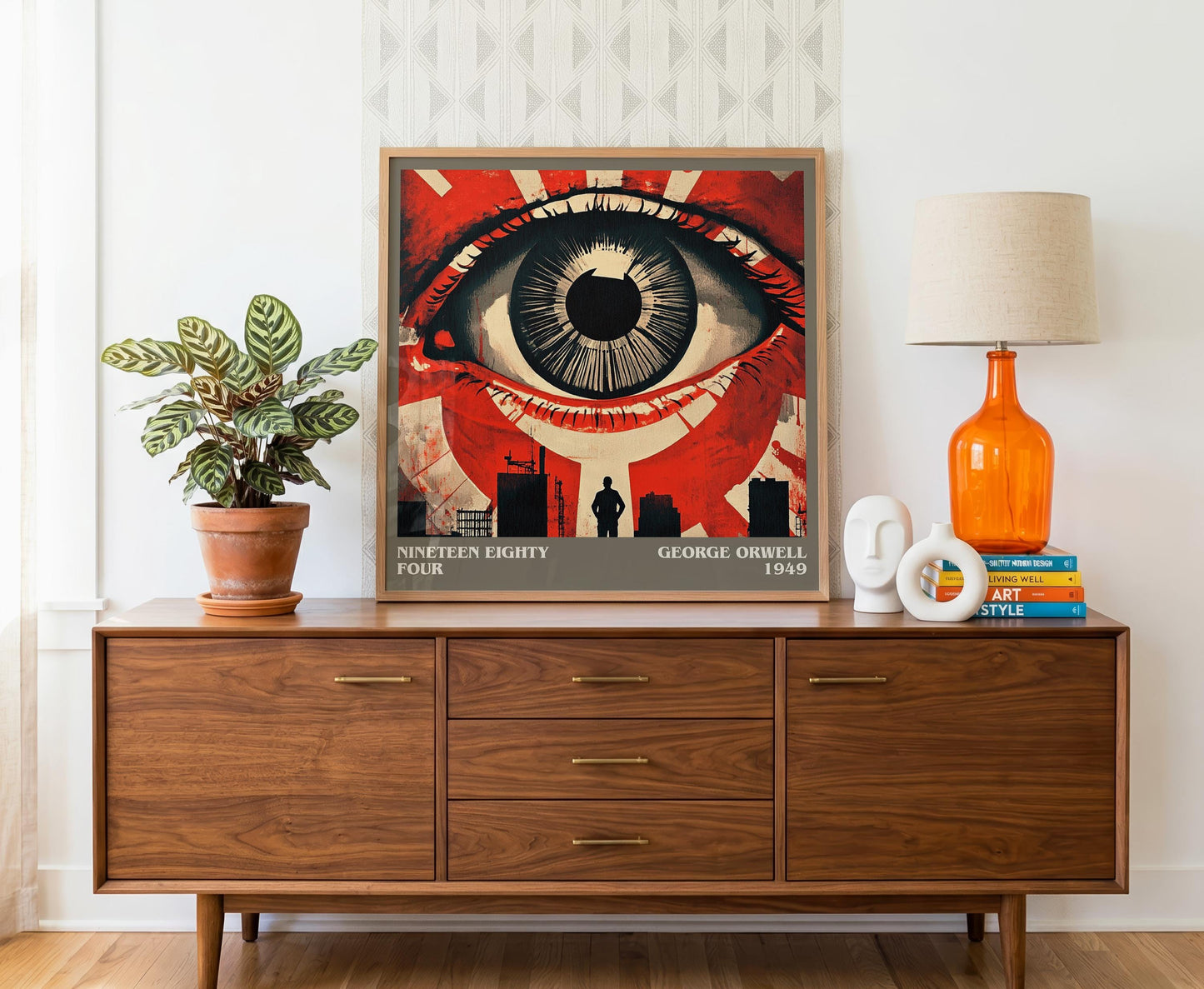 1984 literary literary print detail – George Orwell book art