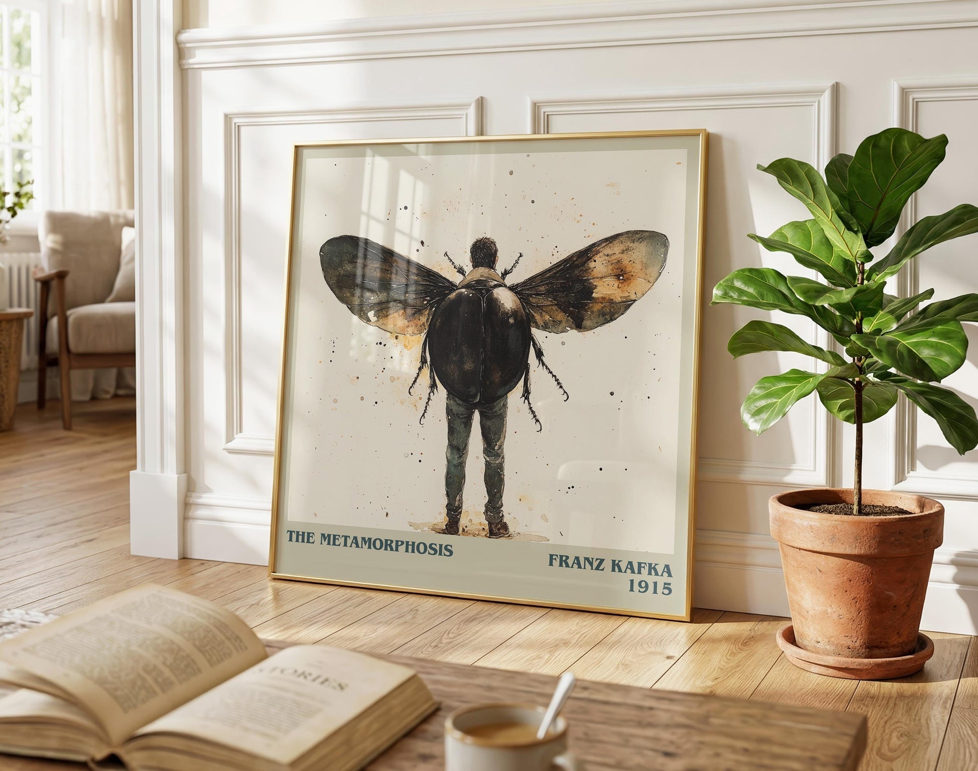 Metamorphosis literary poster paired in gallery wall – literary art prints