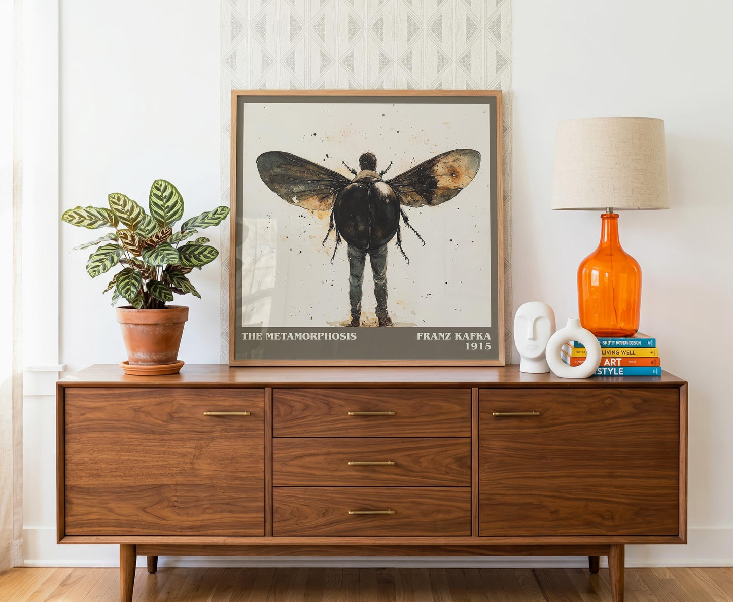 Metamorphosis literary literary print detail – Frank Kafka book art