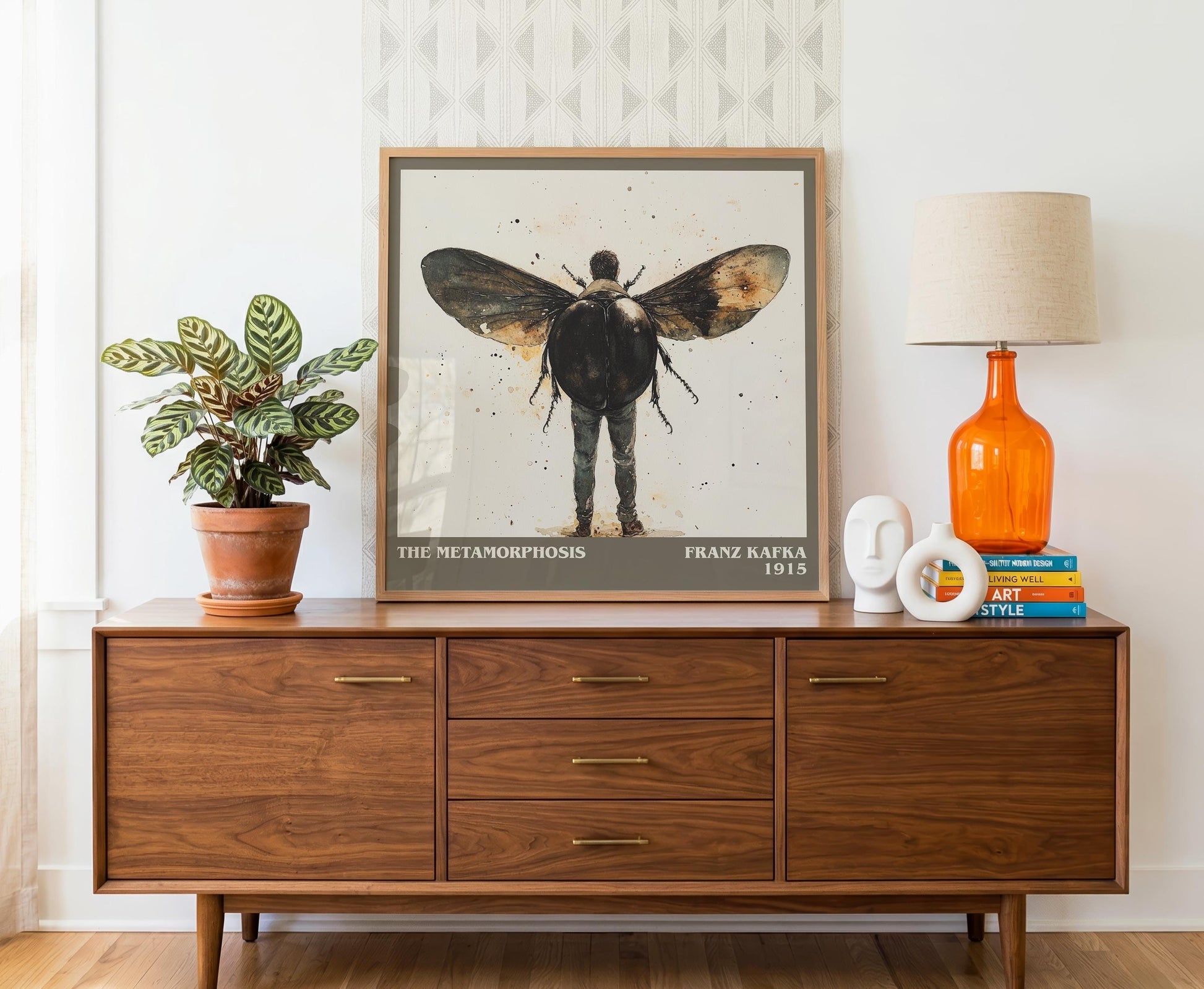 Metamorphosis literary literary print detail – Frank Kafka book art