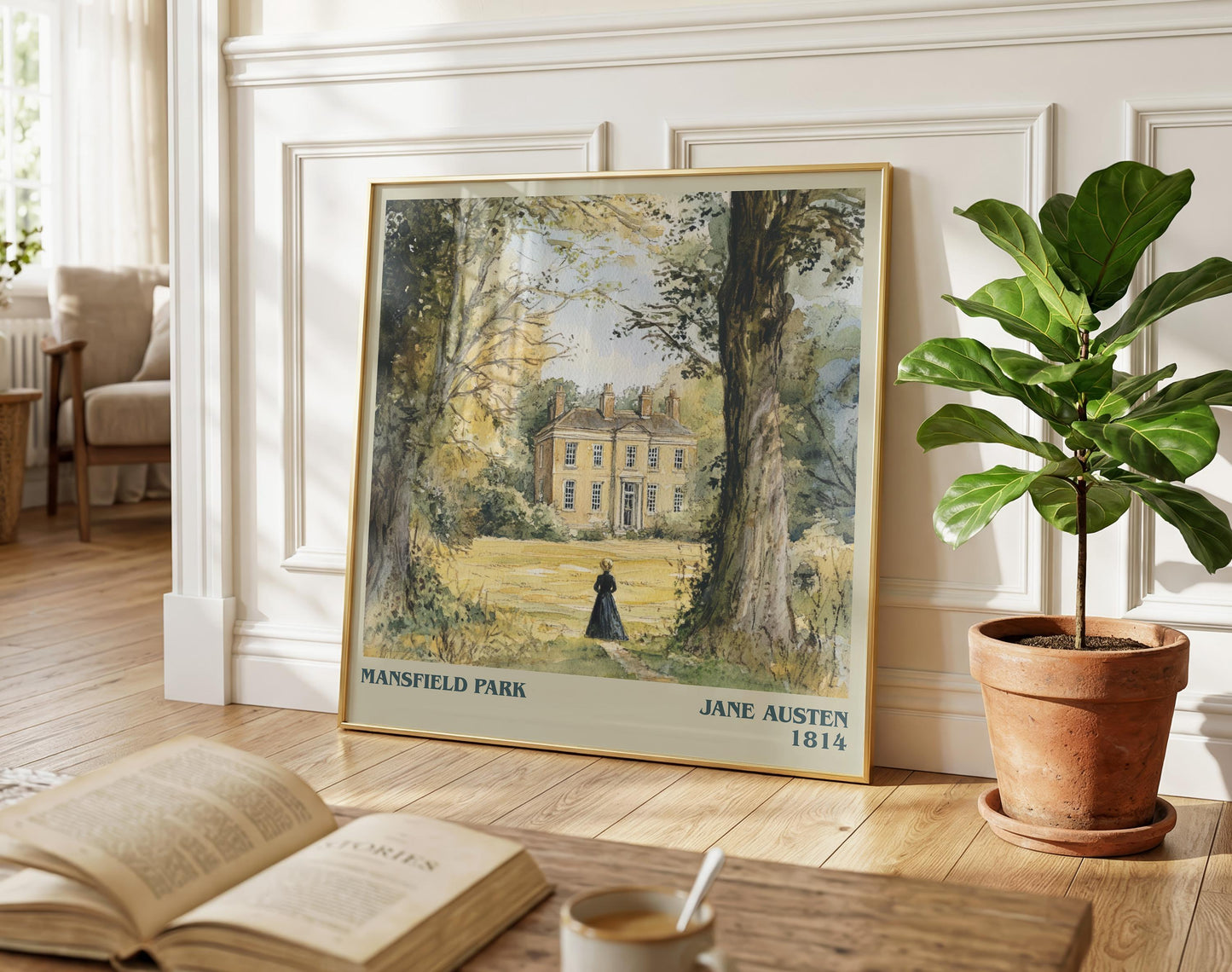 Mansfield Park literary poster paired in gallery wall – literary art prints