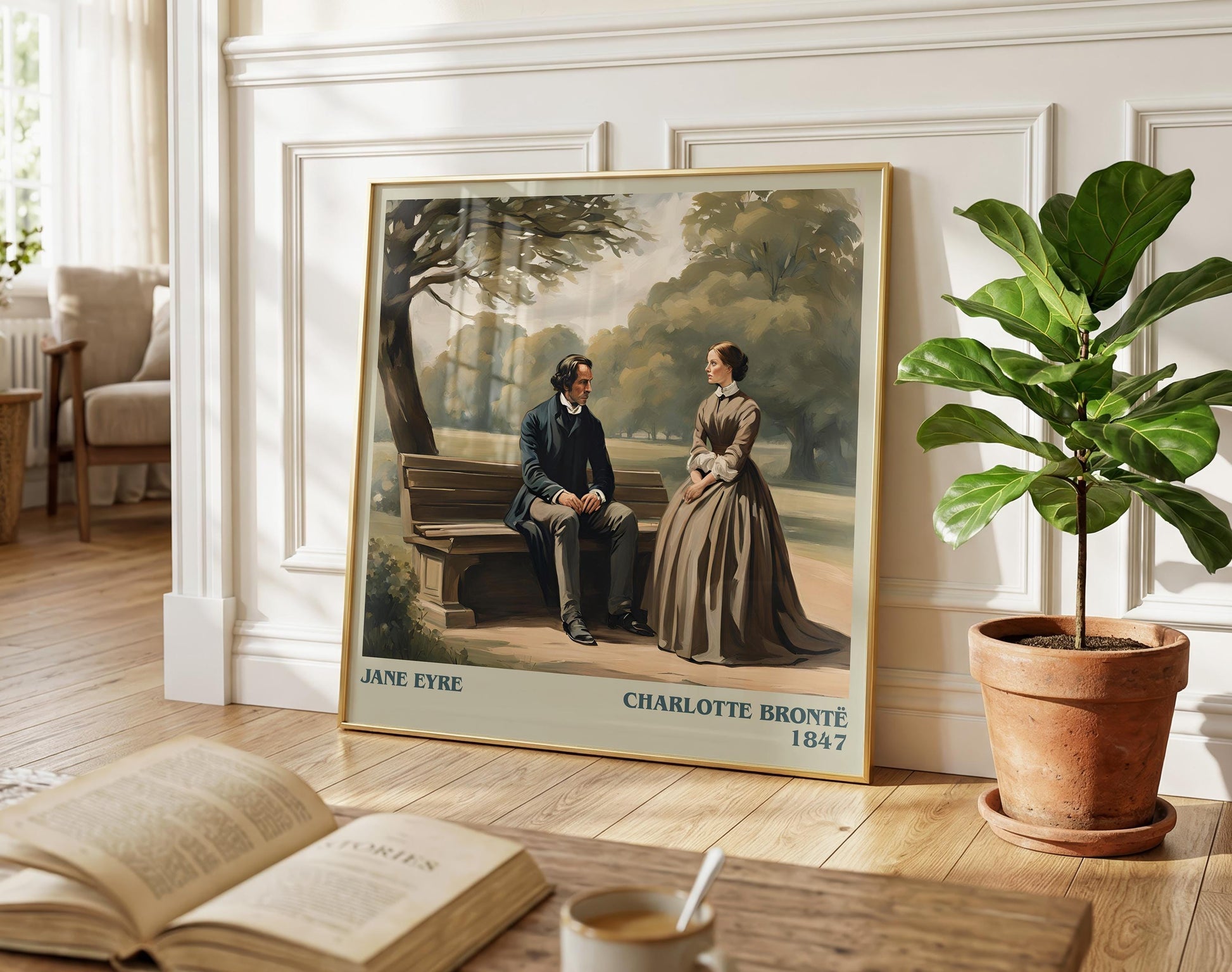 Jane Eyre literary poster paired in gallery wall – literary art prints