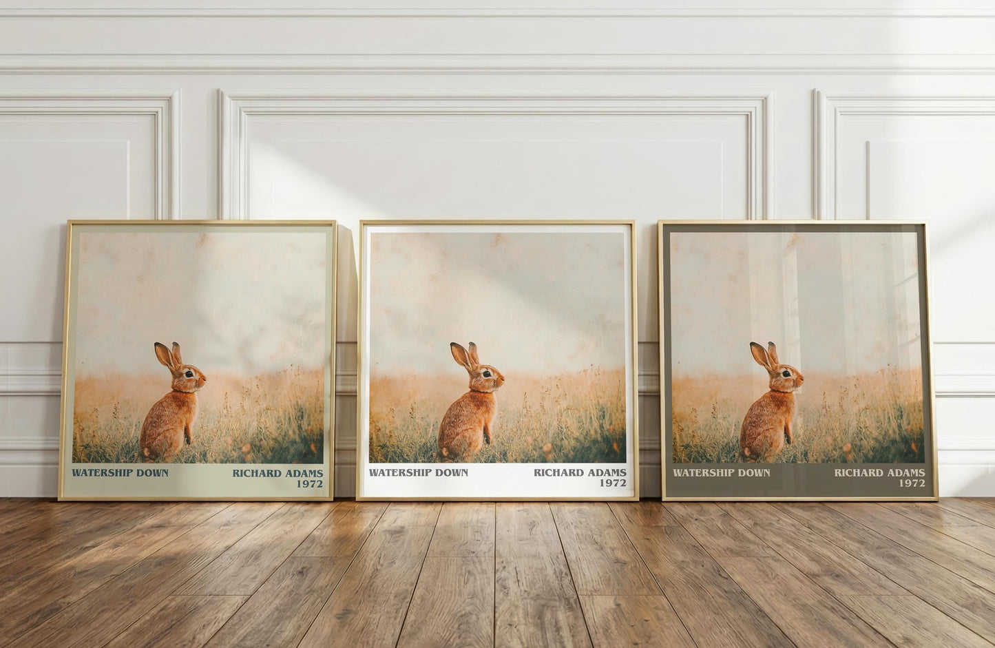 Watership Down literary print framed by window – literary home decor