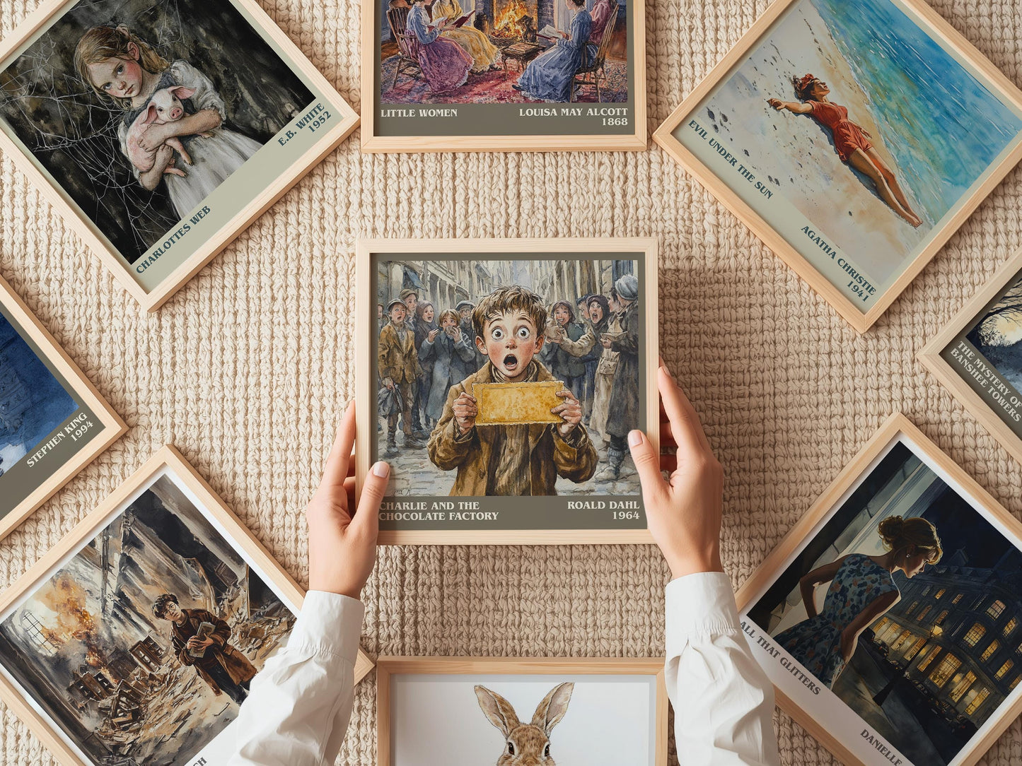 Charlie And The Chocolate Factory by Roald Dahl | Book Poster | Literary Art Gift For Book Lover | Novel Inspired Wall Art | Free Delivery