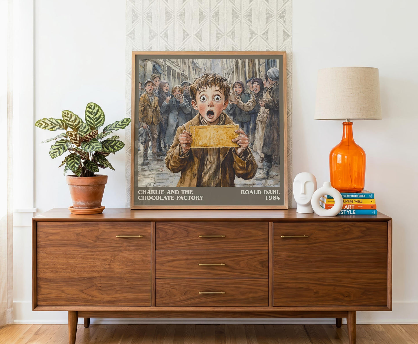 Charlie And The Chocolate Factory by Roald Dahl | Book Poster | Literary Art Gift For Book Lover | Novel Inspired Wall Art | Free Delivery