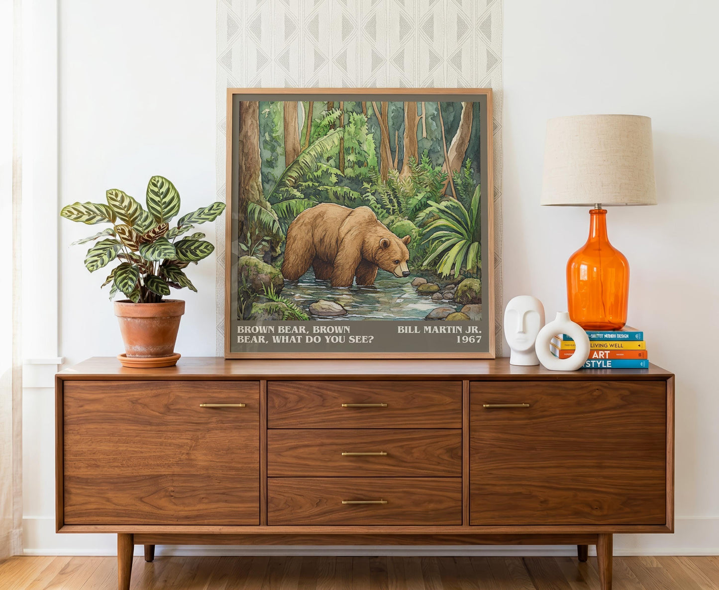Brown Bear, Brown Bear, What Do You See? literary literary print detail – Bill Martin, Jr. book art