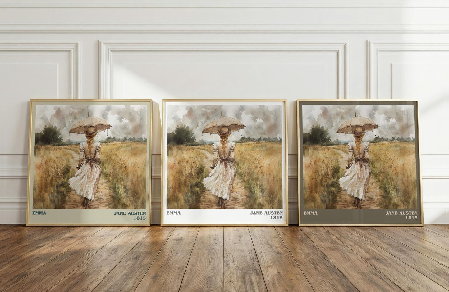 Emma literary print framed by window – literary home decor
