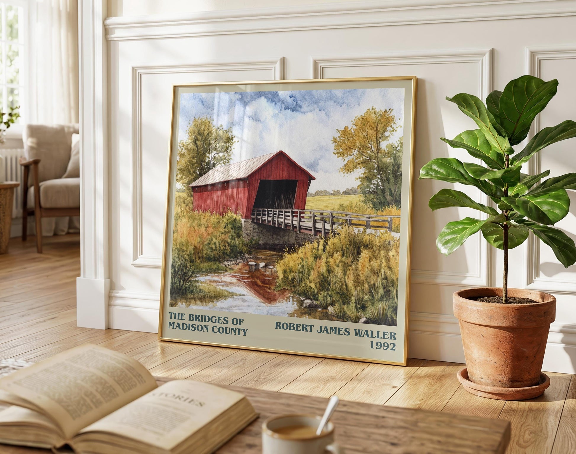 The Bridges of Madison County literary poster paired in gallery wall – literary art prints
