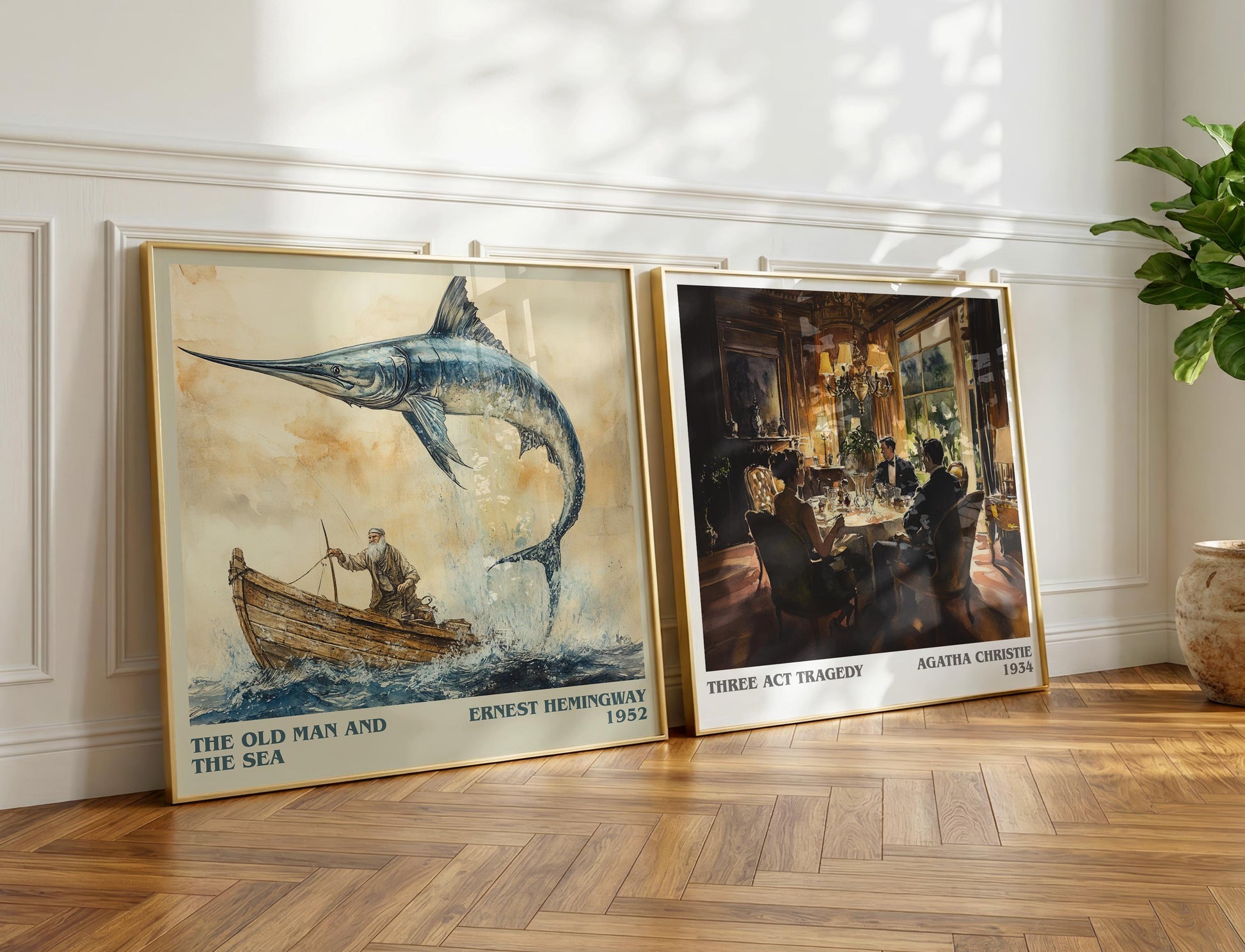 The Old Man and the Sea book poster packaging – museum-quality print rolled in protective tube