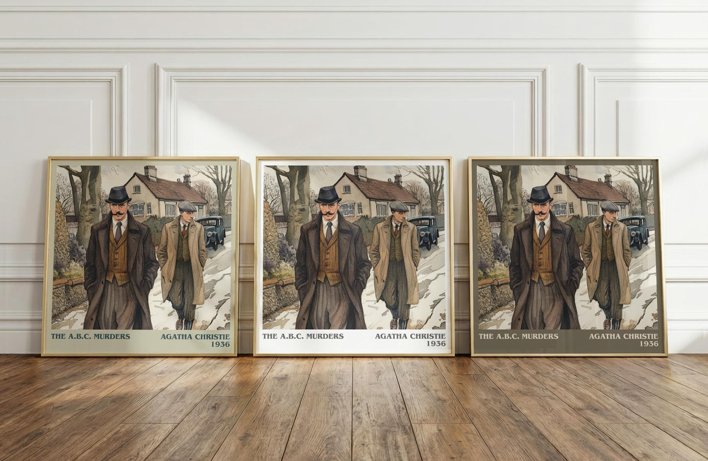 The A.B.C. Murders literary print framed by window – literary home decor