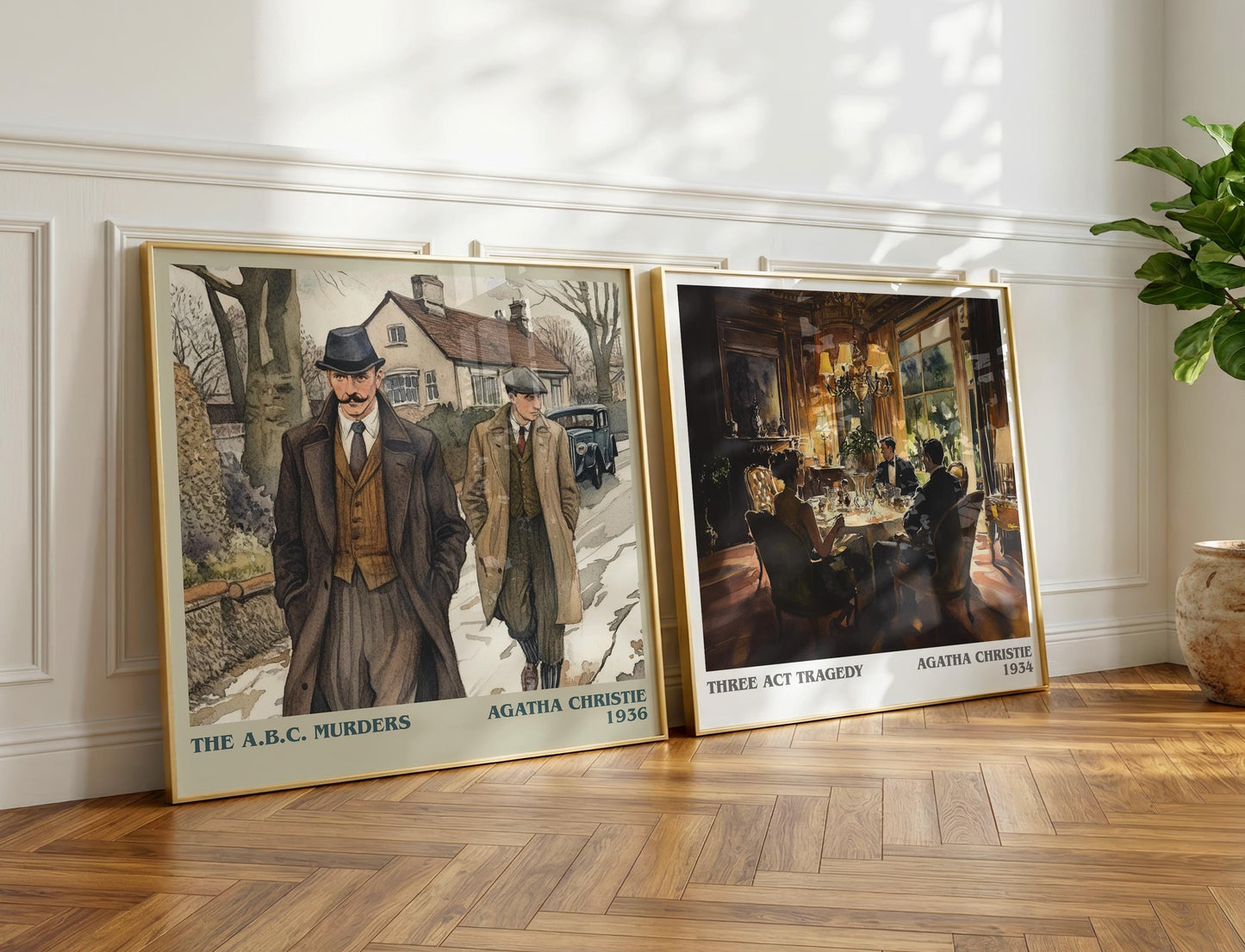 The A.B.C. Murders book poster packaging – museum-quality print rolled in protective tube