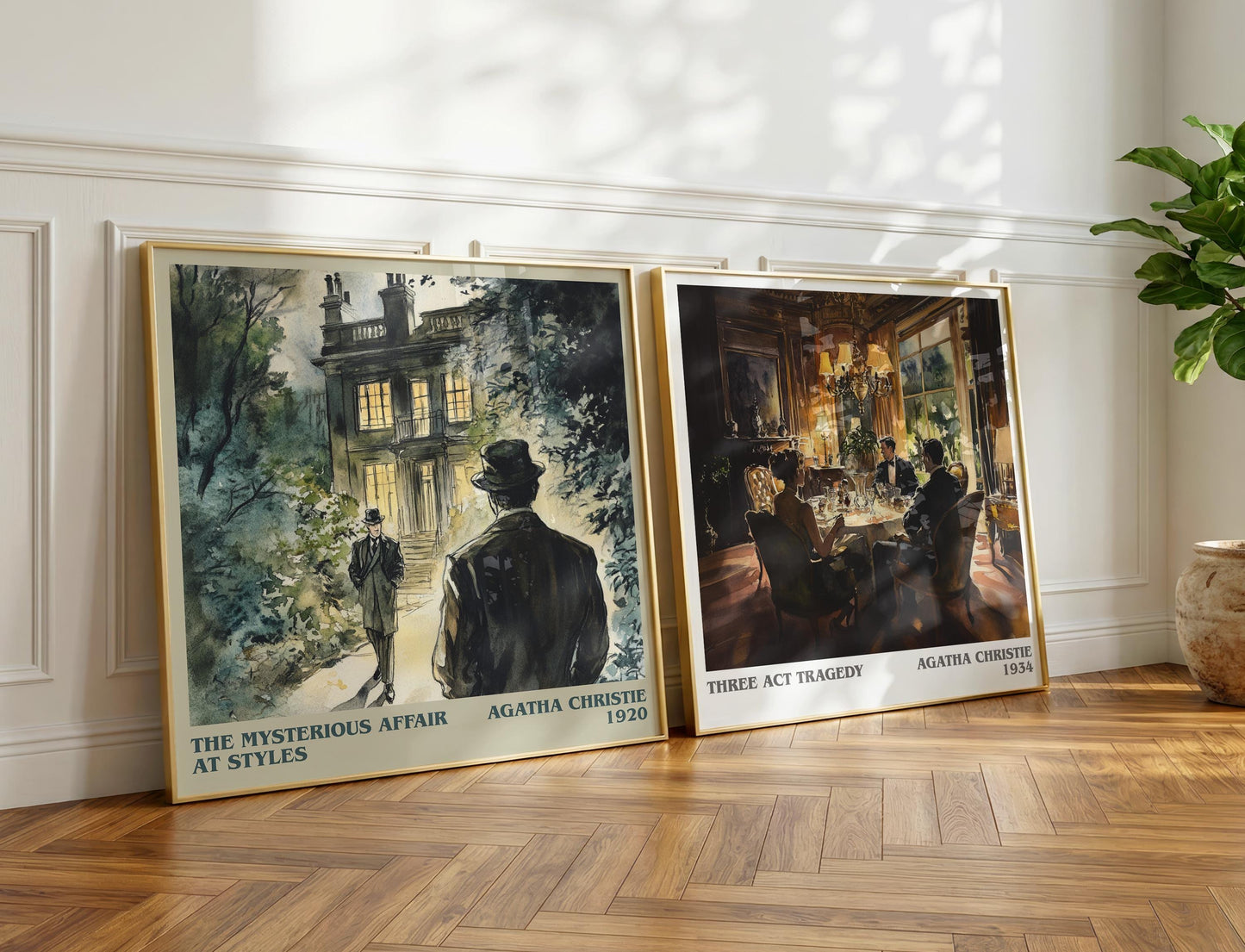 The Mysterious Affair At Styles book poster packaging – museum-quality print rolled in protective tube