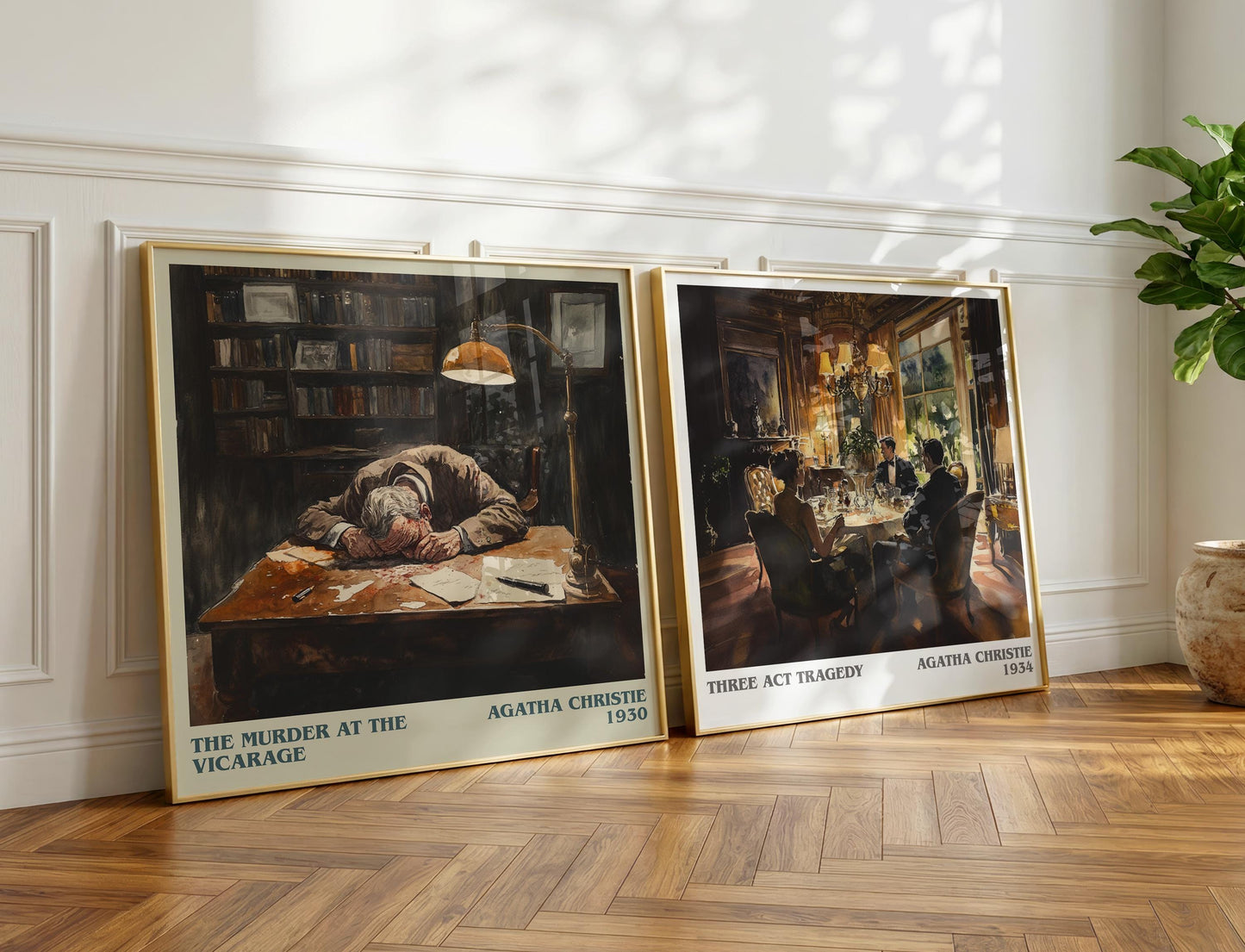 The Murder at the Vicarage book poster packaging – museum-quality print rolled in protective tube