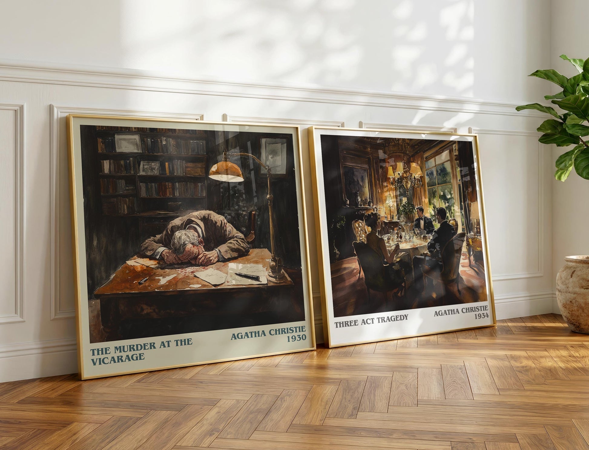 The Murder at the Vicarage book poster packaging – museum-quality print rolled in protective tube
