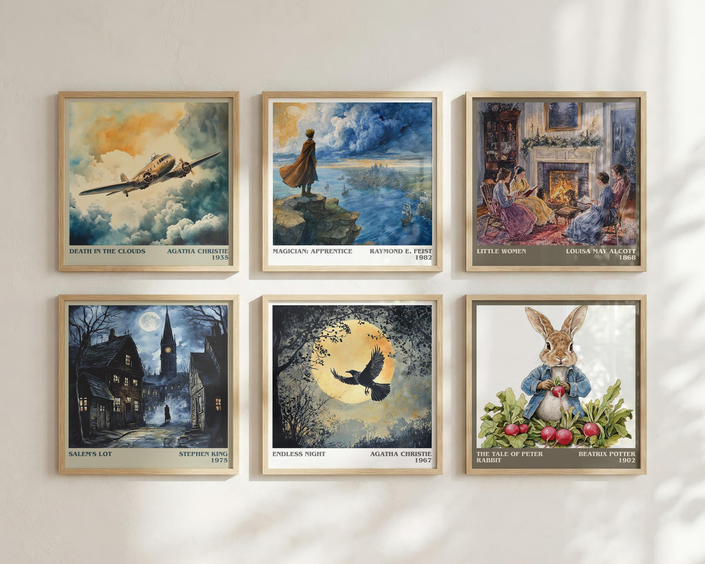 Endless Night literary book poster framed on wall – mystery wall art