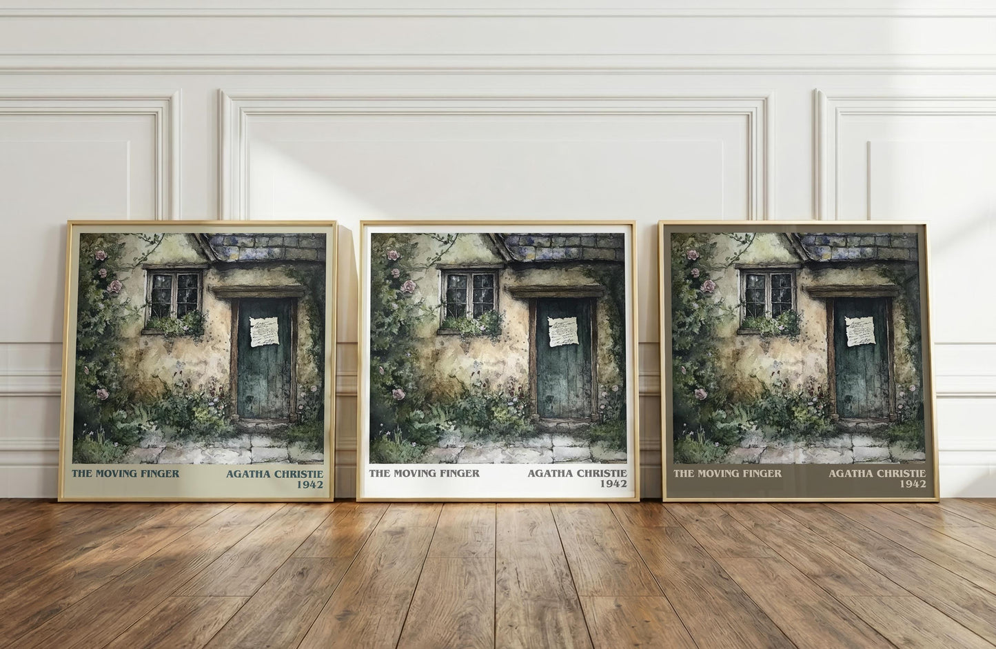 The Moving Finger literary print framed by window – literary home decor
