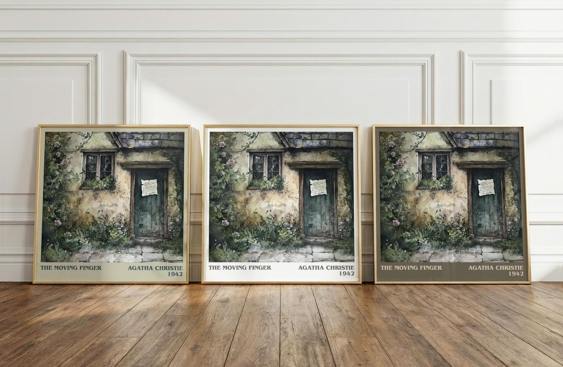 The Moving Finger literary print framed by window – literary home decor
